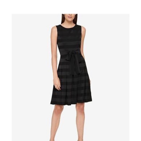 Tommy Hilfiger Dresses & Skirts - Tommy Hilfiger Striped Satin Fit & Flare Dress